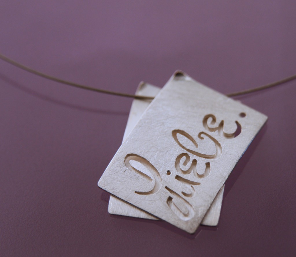 silver pendant LOVE