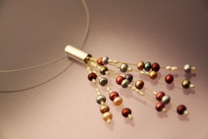 colourful freshwater pearls necklace