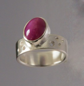 silver ruby ring