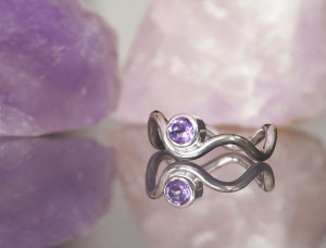 silver amethyst ring