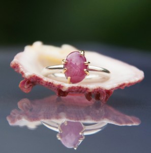 gold and silver ruby ring